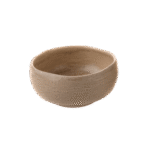 Natural yellow enamel round bowl